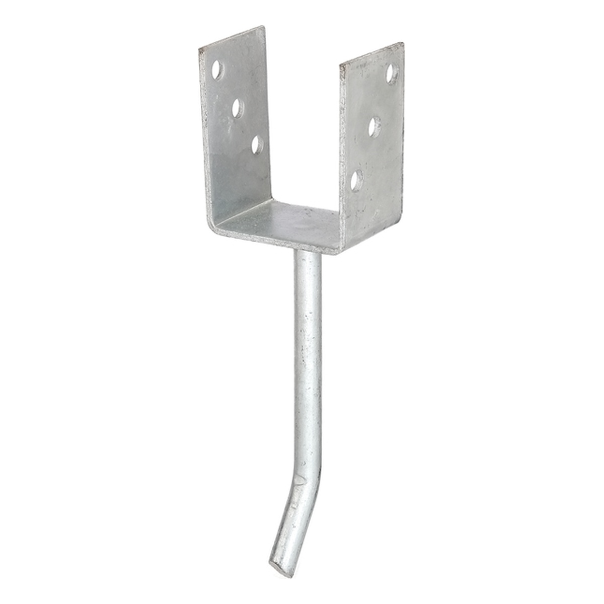 Alberts U-Pfostenträger mit Betonanker aus Rundstahl, 81 x 104 x 200 mm, Stahl roh, feuerverzinkt, CE-Kennzeichnung nach ETA-10/0210 - 1 Stk.