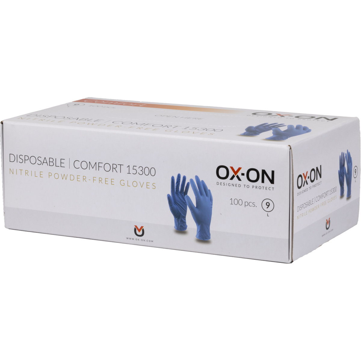 OX-ON Einweghandschuhe Disposable Comfort 15300, Größe 9/L, 100 Stk.