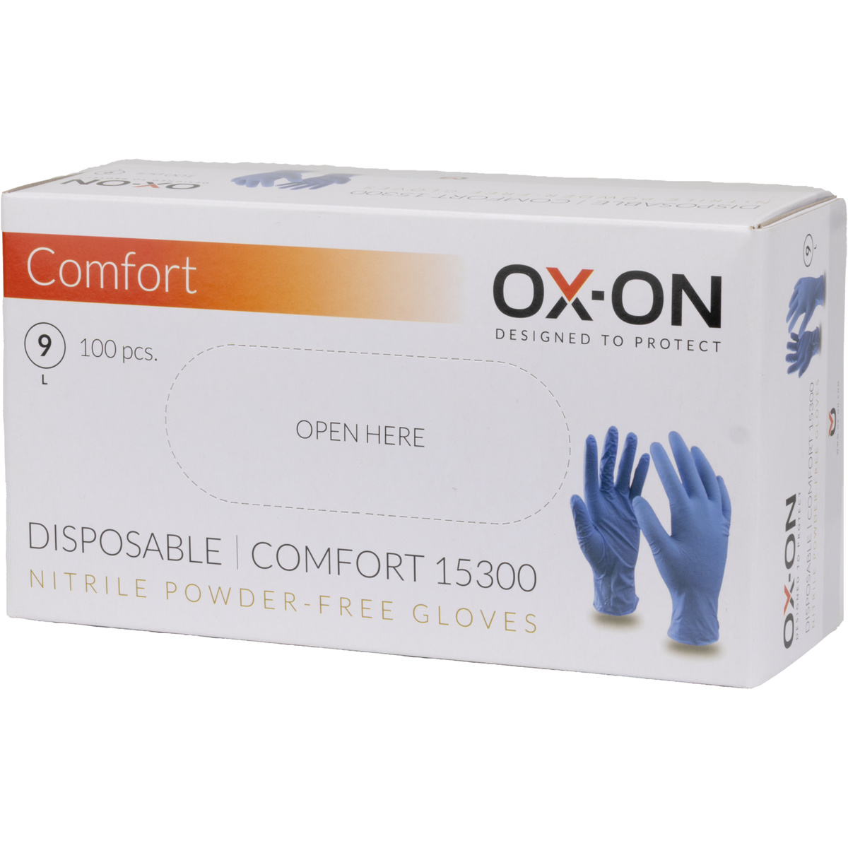 OX-ON Einweghandschuhe Disposable Comfort 15300, Größe 9/L, 100 Stk.
