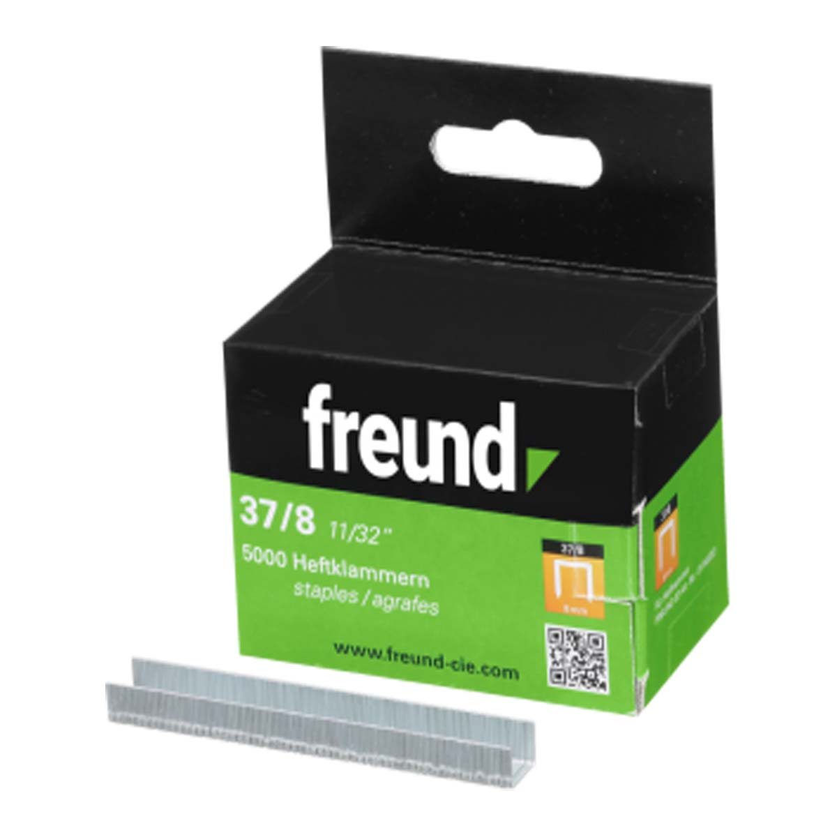 Freund Heftklammern 37/8 für Freund 53 Paket à 5000 Stück, 285 g