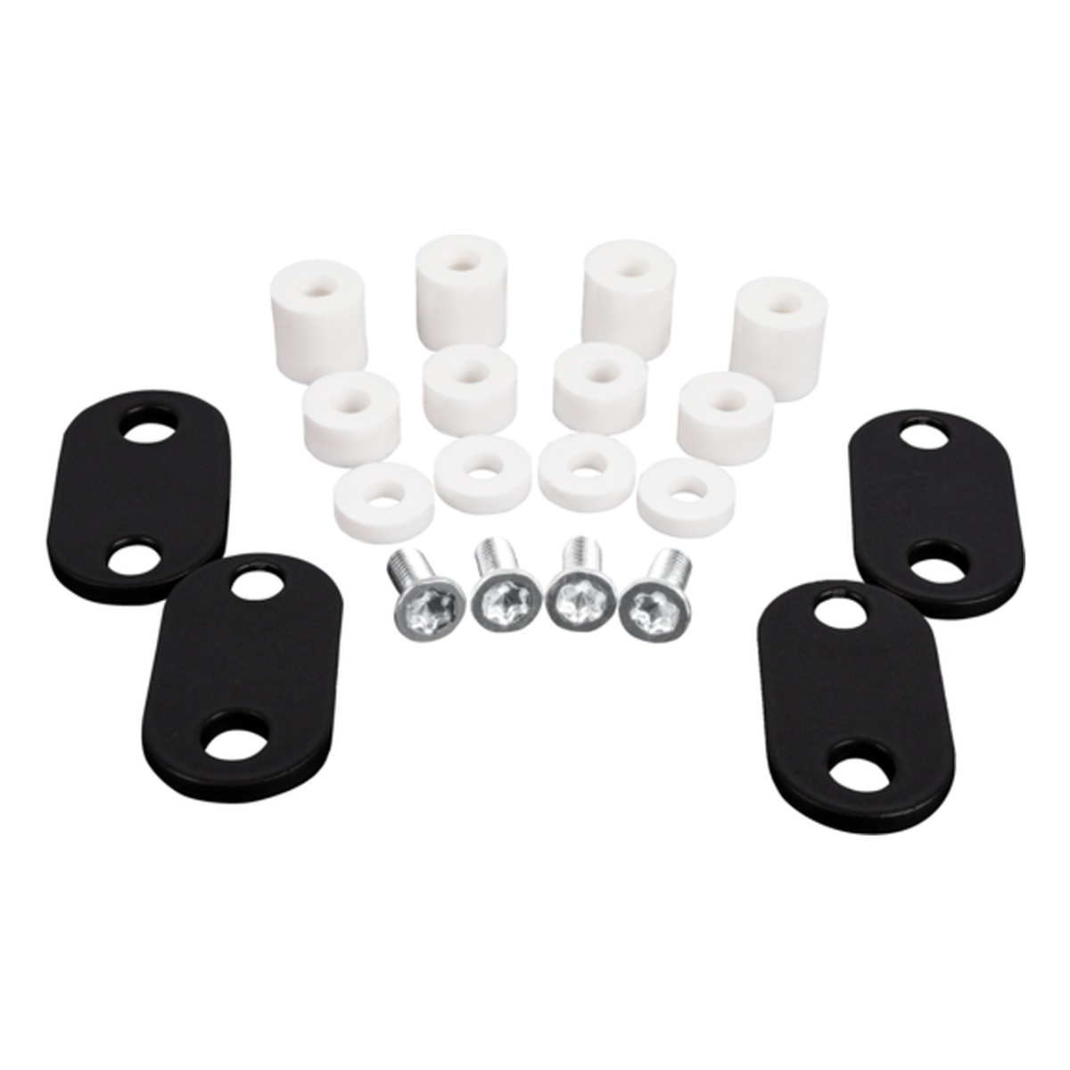 Alberts Befestigungs-Set Fenstergitter, 30 x 40 x 120 mm, Stahl roh, feuerverzinkt, matt schwarz kunststoffbeschichtet RAL 9005 - 4 Stk.