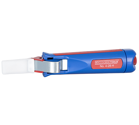 WEICON Kabelmesser No. 4 - 28 H, mit 2K-Griff inkl. Hakenklinge und Schutzkappe, Arbeitsbereich 4 - 28 mm Ø, 1 Stück WEICON Kabelmesser No. 4 - 28 H, mit 2K-Griff inkl. Hakenklinge und Schutzkappe, Arbeitsbereich 4 - 28 mm Ø, 1 Stück