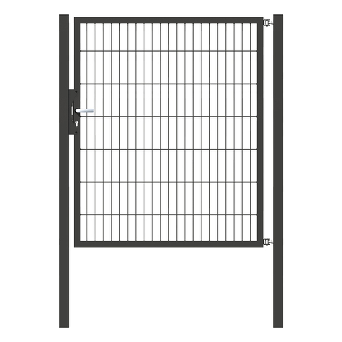 Alberts Einzeltor Flexo, Typ 6/5/6, für Zaunhöhe 1400 mm, 1250 mm breit, anthrazit RAL 7016 - 1 Stk. Alberts Einzeltor Flexo, Typ 6/5/6, für Zaunhöhe 1400 mm, 1250 mm breit, anthrazit RAL 7016 - 1 Stk.