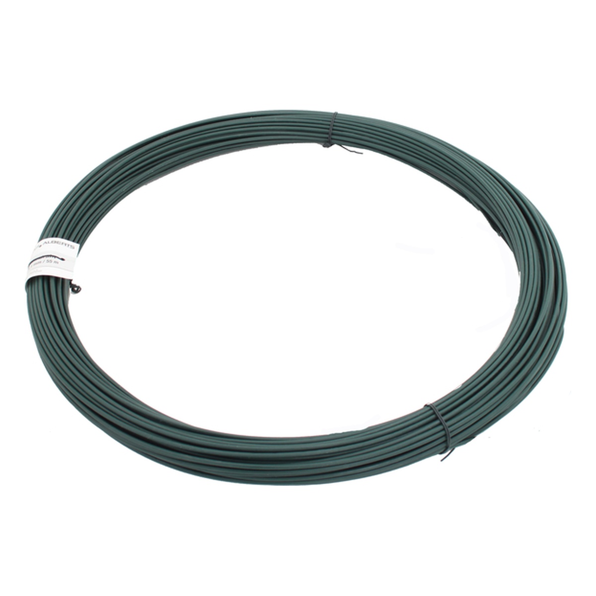 Alberts Spanndraht, 3,1 mm x 55 m, Stahl roh, verzinkt grün kunststoffbeschichtet - 1 Stk. Alberts Spanndraht, 3,1 mm x 55 m, Stahl roh, verzinkt grün kunststoffbeschichtet - 1 Stk.