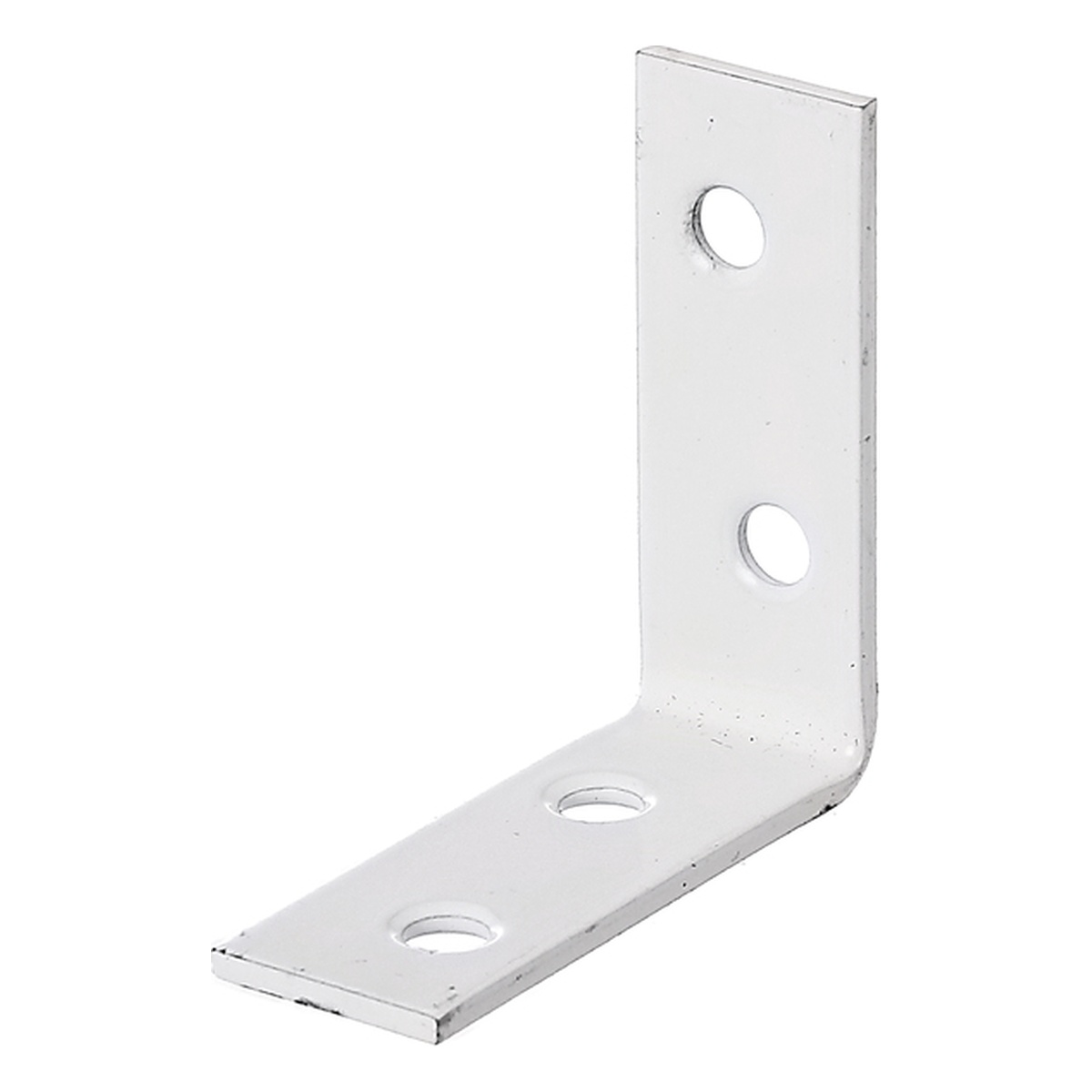 Alberts Stuhlwinkel, 40 x 40 x 15 mm, Stahl roh, zinkphosphatiert, weiß kunststoffbeschichtet - 12 Stk.