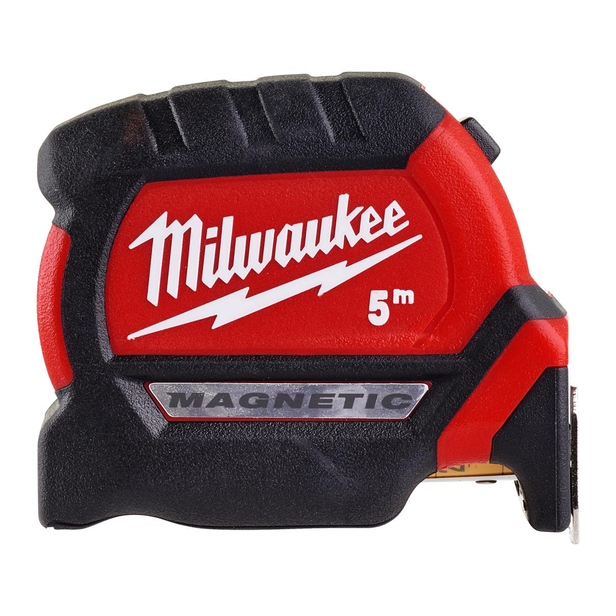 Milwaukee Premium-Bandmaß 5 m magnetisch, 27 mm breites Band - 1 Stk.