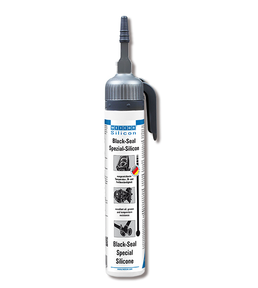 WEICON Black-Seal Spezialsilikon, dauerelastischer Dichtstoff für öl- oder fettbeständige Bereiche, 200 ml, schwarz