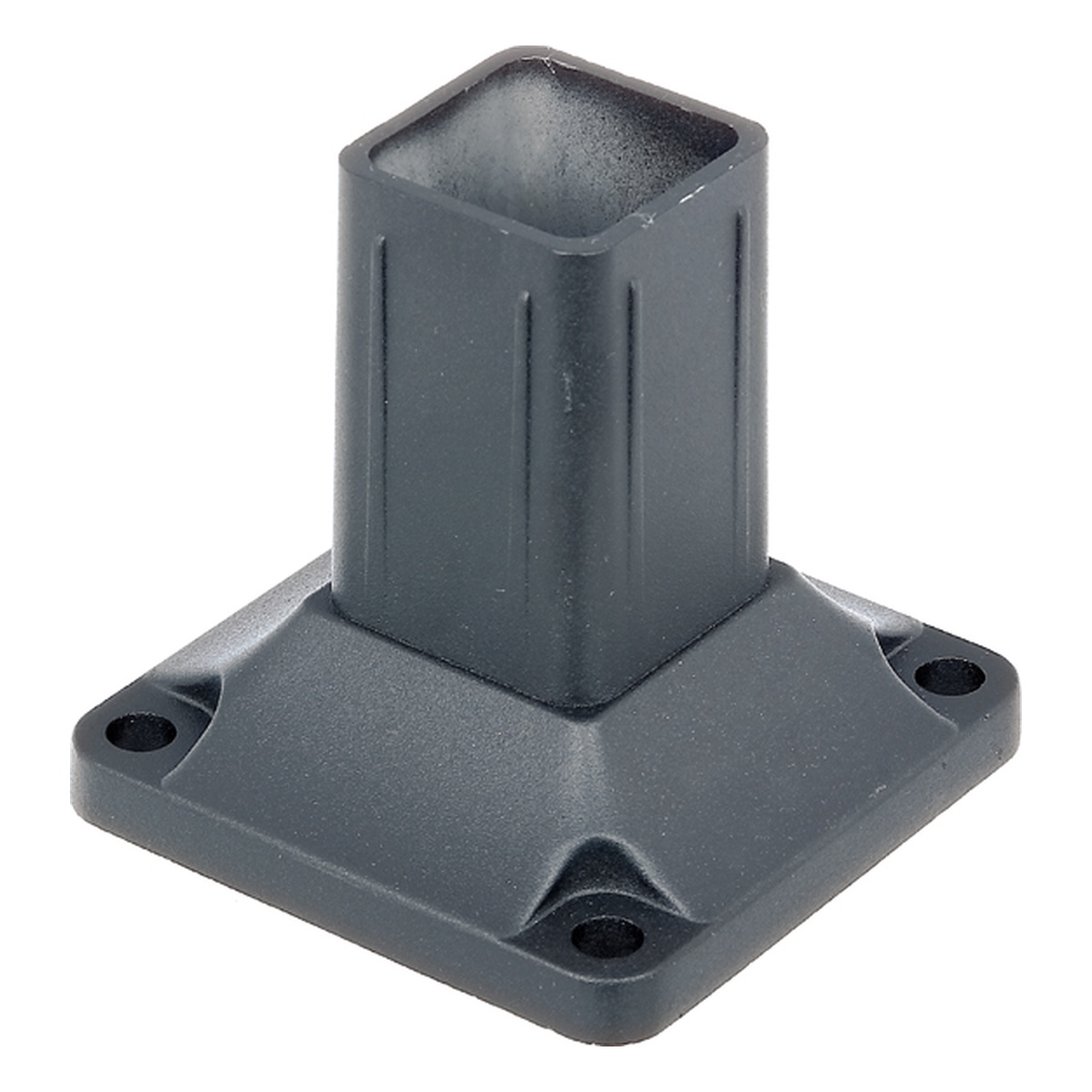 Alberts Pfostenträger für Zaunpfosten aus Aluminium, 100 x 100 x 100 mm, Aluminium, anthrazit kunststoffbeschichtet, zum Aufschrauben - 1 Stk.