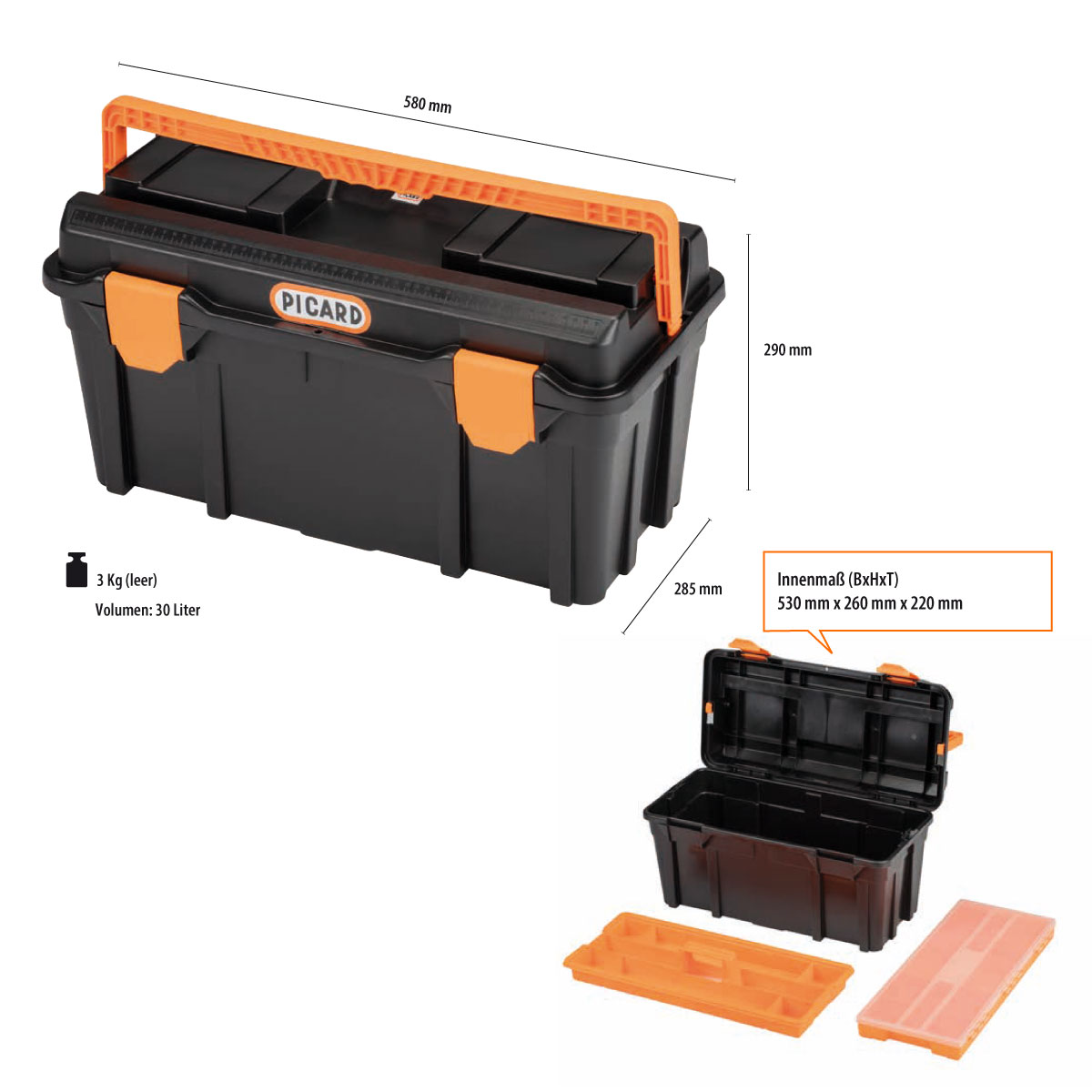 Picard Klempner Starter Set Kunststoff-Koffer XL