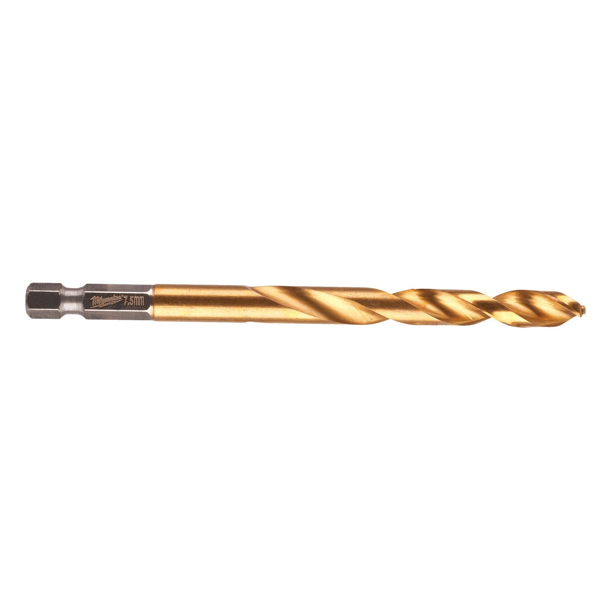 Milwaukee SHOCKWAVE Metallbohrer HSS-G RED HEX Titan 1/4" 7,5 x 110 mm - 1 Stk.