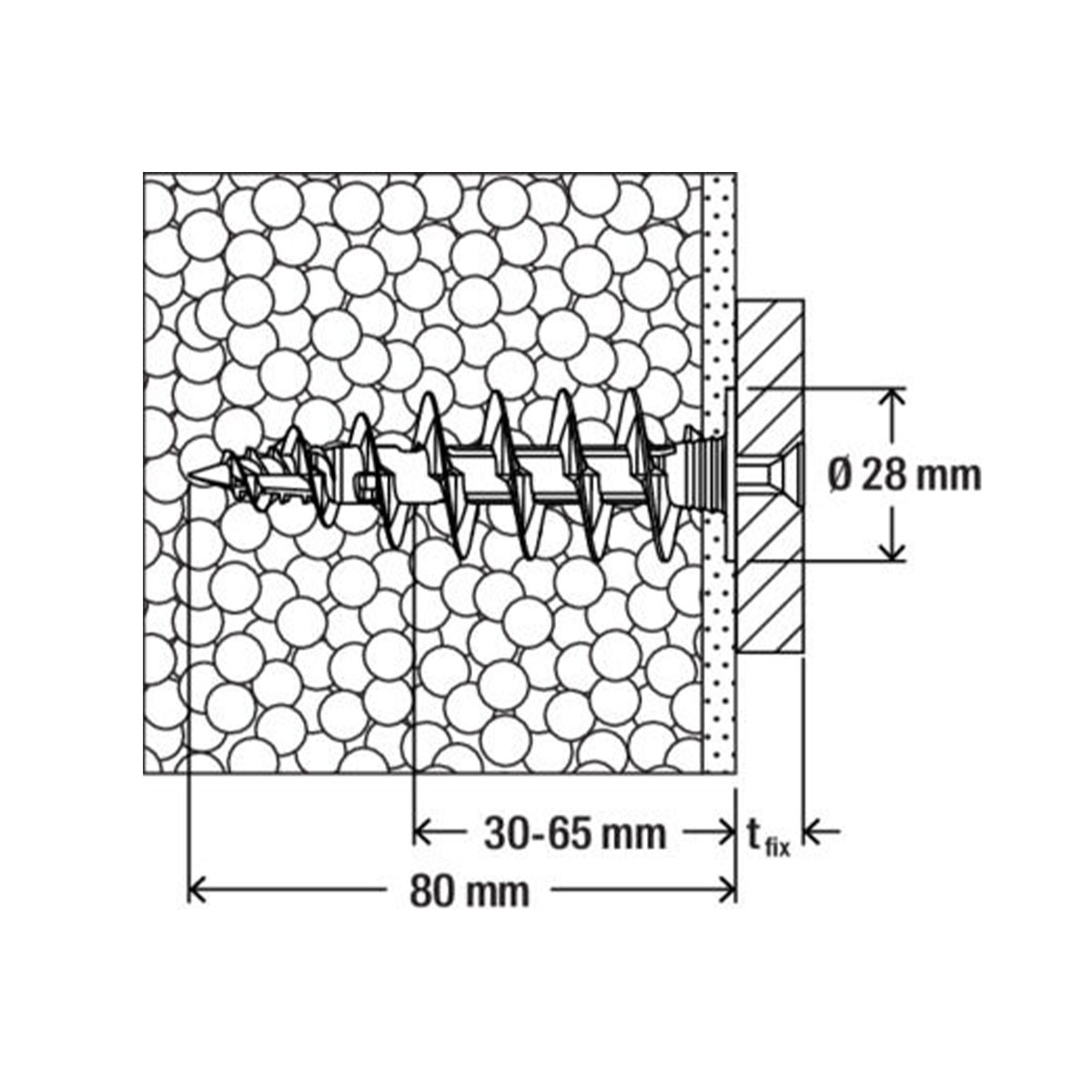 fischer Dämmstoffdübel FID II Plus, 80 mm - Blister