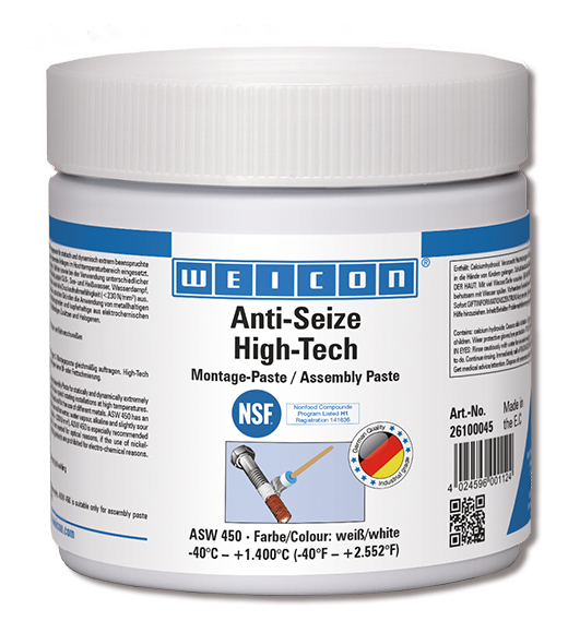 WEICON Anti-Seize High-Tech Montagepaste, metallfreie Schmier- und Trennmittelpaste, 0,45 kg