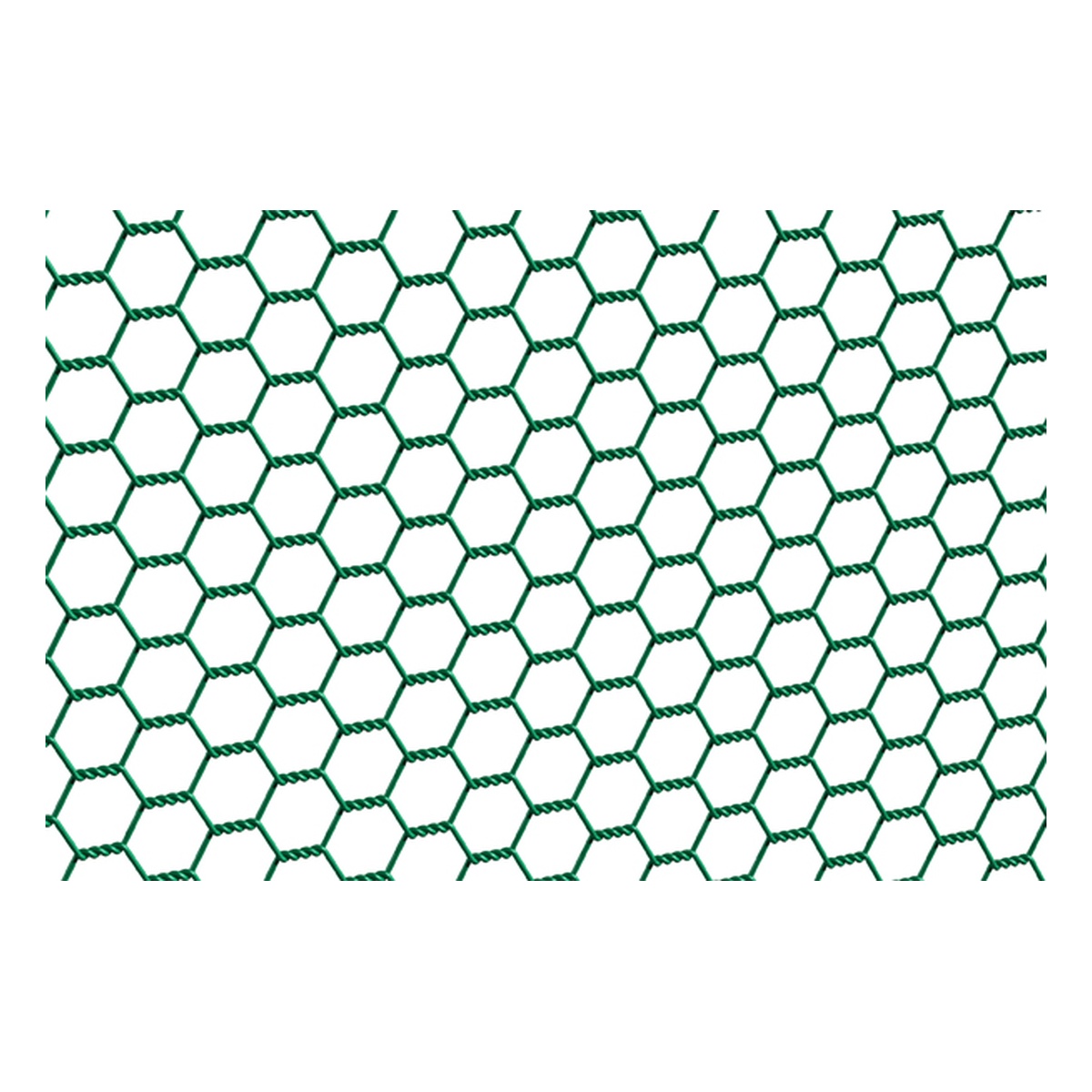 Alberts Sechseckgeflecht, Maschung 13 mm, Höhe 500 mm, Länge 10 m, Stahl roh, verzinkt grün kunststoffbeschichtet - 1 Stk.