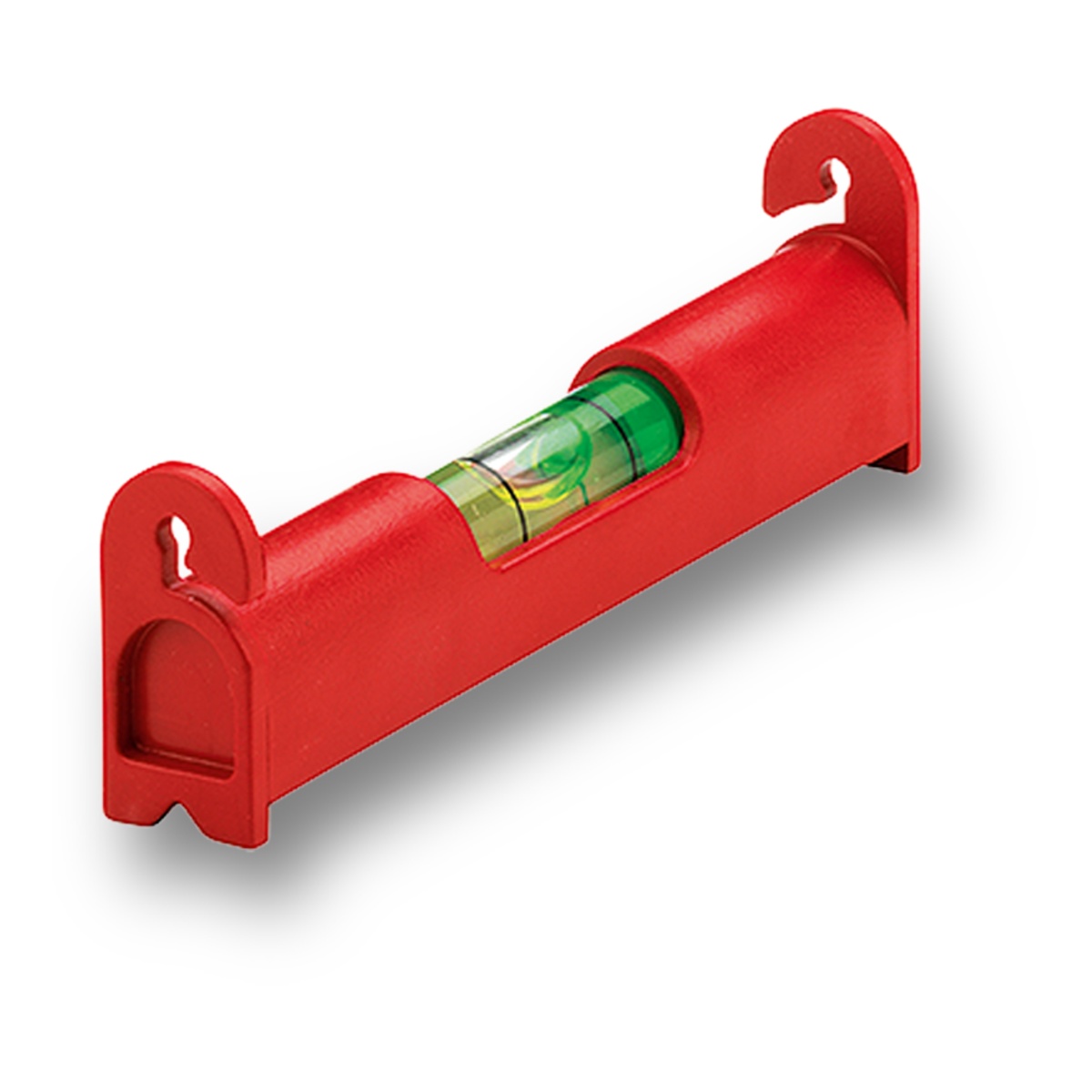 Sola Schnur-Wasserwaage UZ 8, 8 cm, Kunststoff rot mit V-Nut