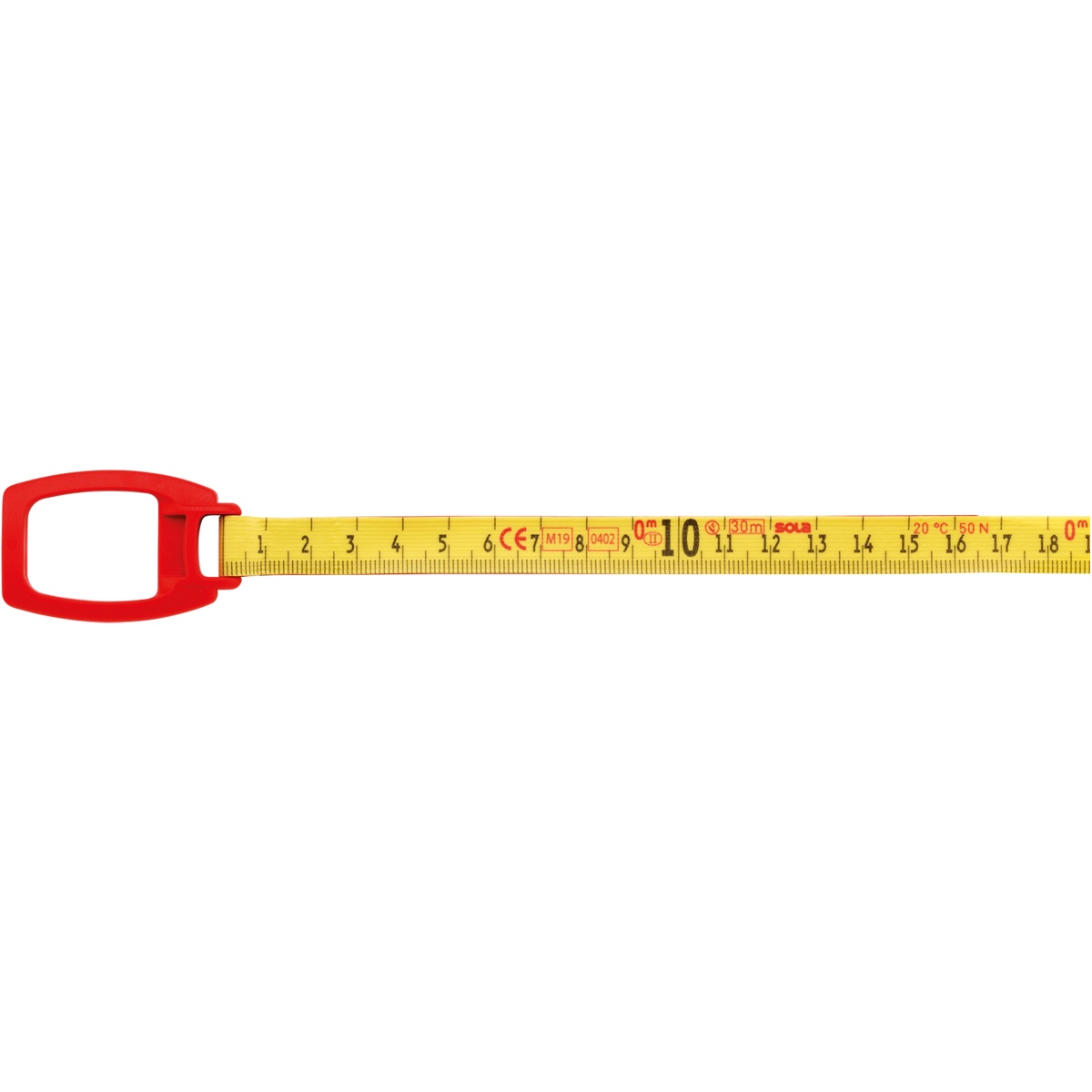 Sola Bandmaß PROSPECTOR F YF 30, 30 m x 13 mm, Glasfaserband, Alu-Y-Rahmen mit Kurbel
