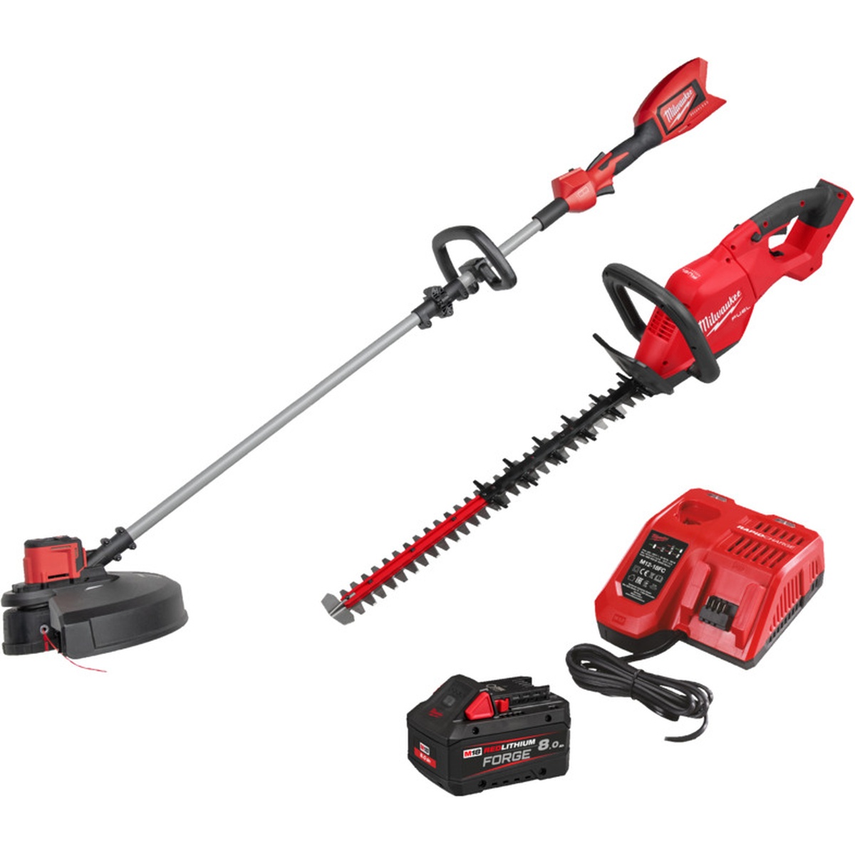 Milwaukee Gartenset Akku-Heckenschere + Rasentrimmer M18FPP2OP7-801 - 1 Stk.