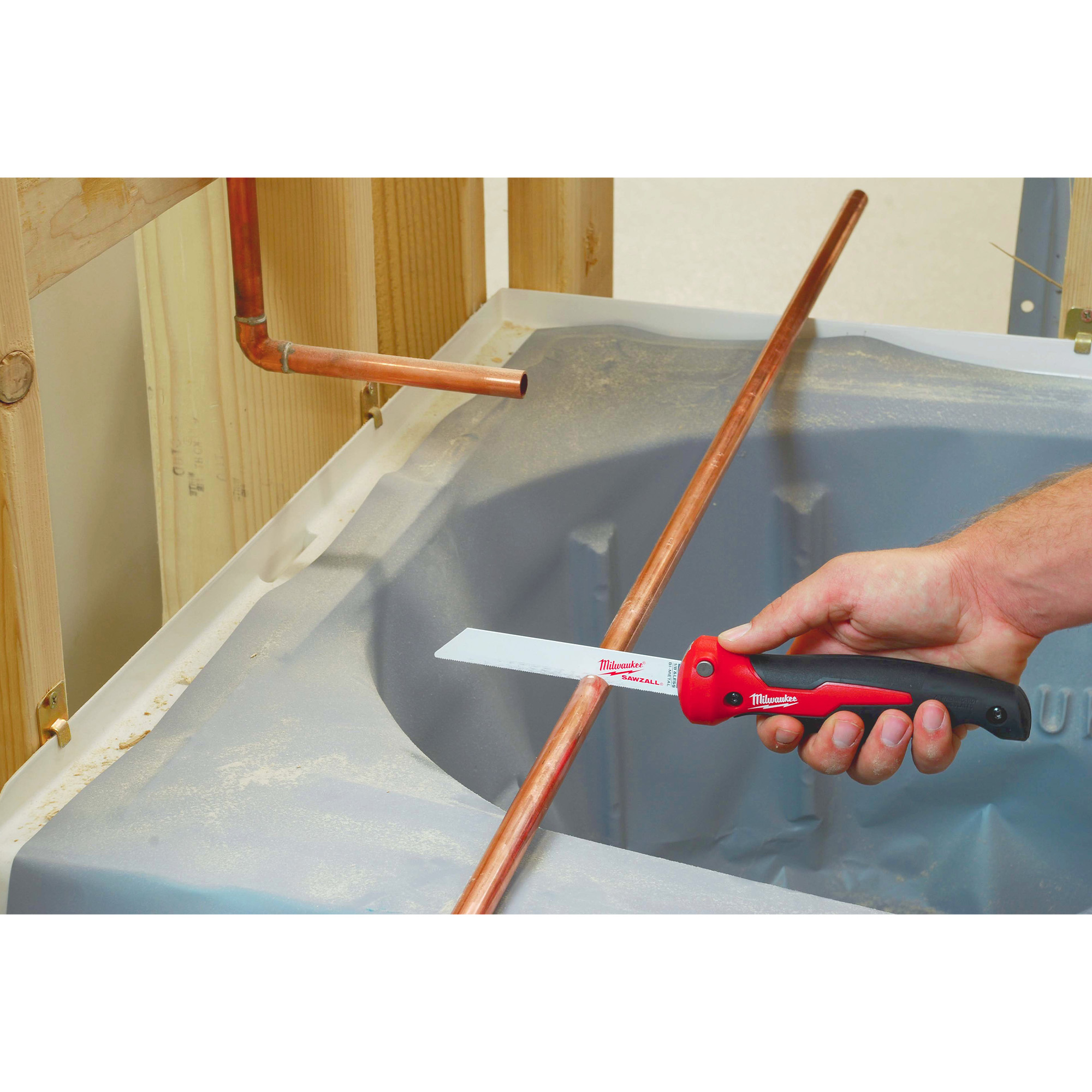 Milwaukee Jabsaw klappbar inkl. Trockenbau Säbelsägeblatt 150 mm / 8 TPI - 1 Stk.