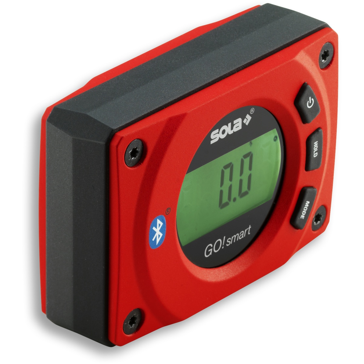 Sola Digitaler Neigungs- und Winkelmesser GO! SMART, 8 cm, Magnet mit V-Nut, Bluetooth, IP52