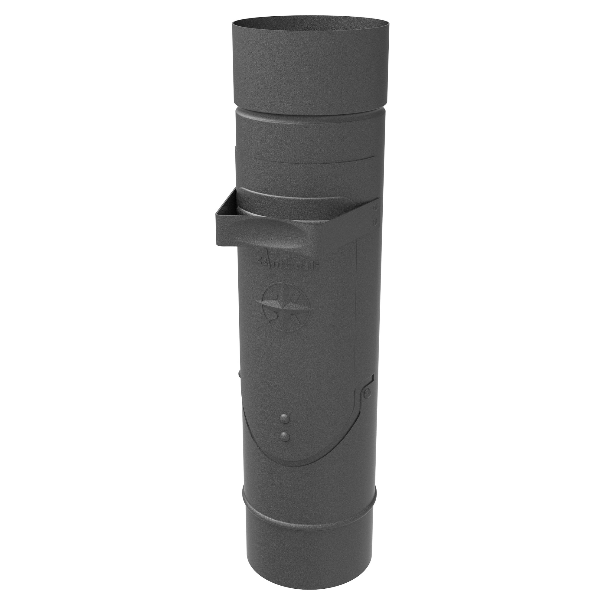 Zambelli Regenwasserklappe Ø 100 mm, Grau DB 703, COLORDUR, mit Sieb, mit Zambelli-Logo - 1 Stk.