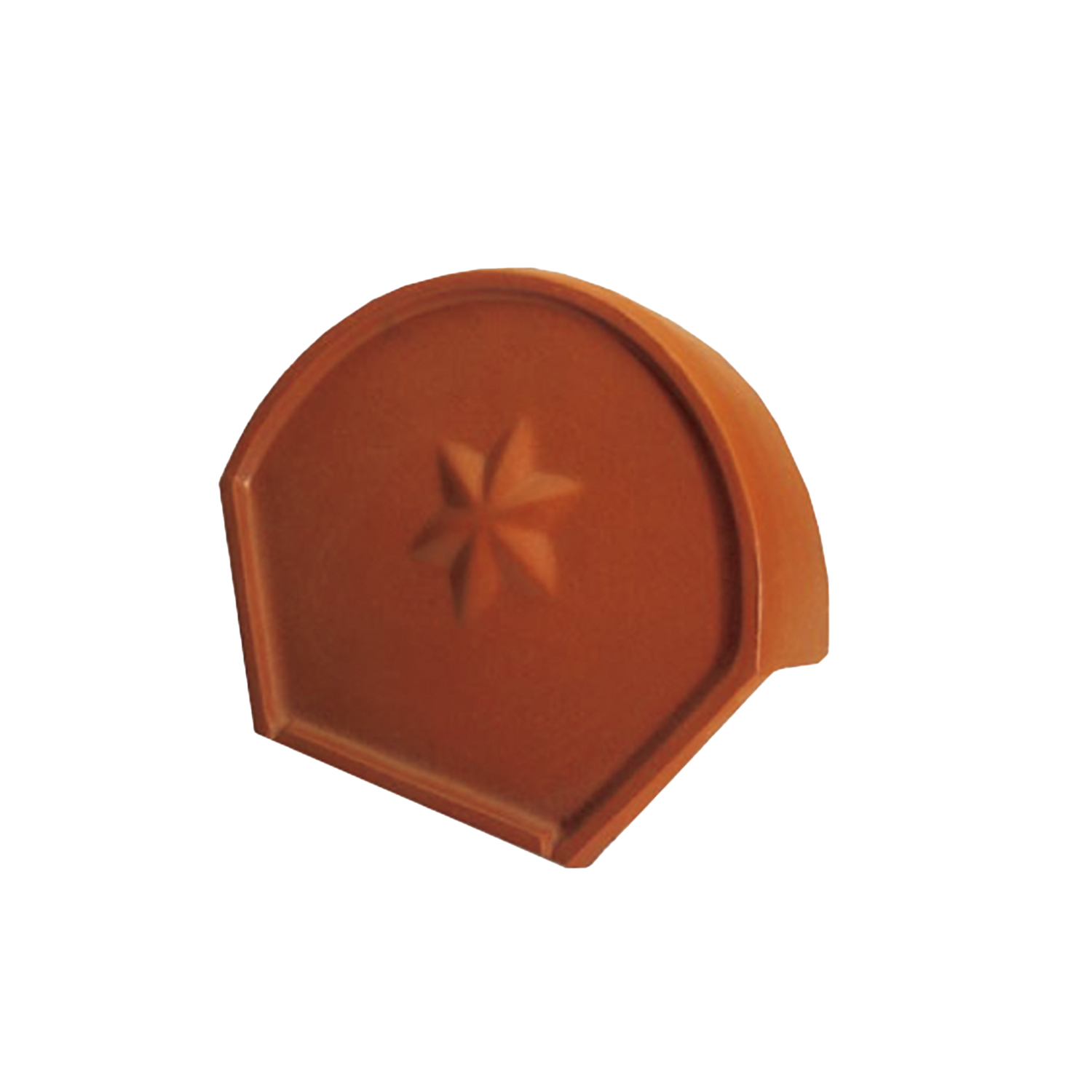 Röben Flandern plus Zierfirstplatte Konisch Ende rot-engobiert