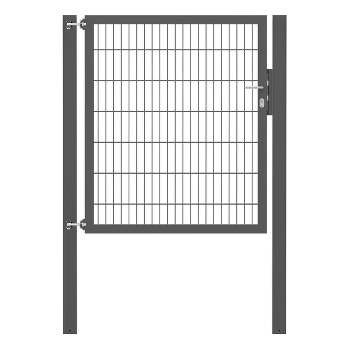 Alberts Einzeltor Flexo Plus, Typ 8/6/8, 1400 x 1250 mm, Pfosten: 100 x 100 mm, Stahl roh, feuerverzinkt, anthrazit kunststoffbeschichtet RAL 7016 - 1 Stk.