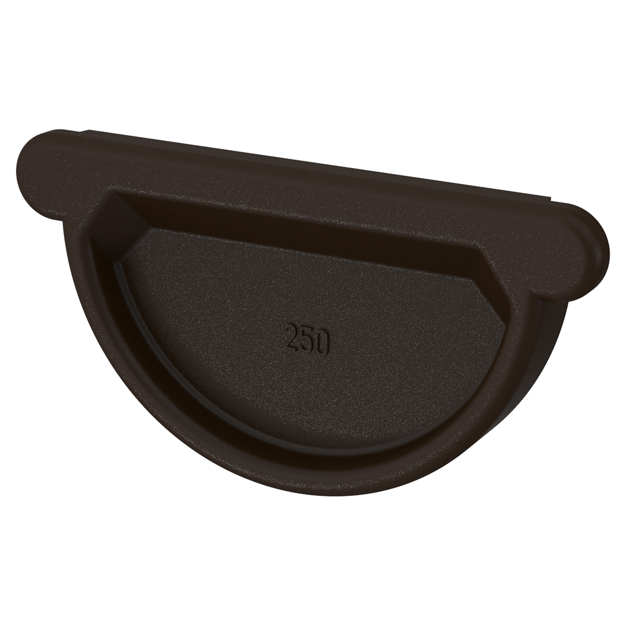 Zambelli Steckboden mit Dichtlippe halbrund 250, 8-teilig, Dunkelbraun RAL 8019, COLORDUR - 1 Stk.