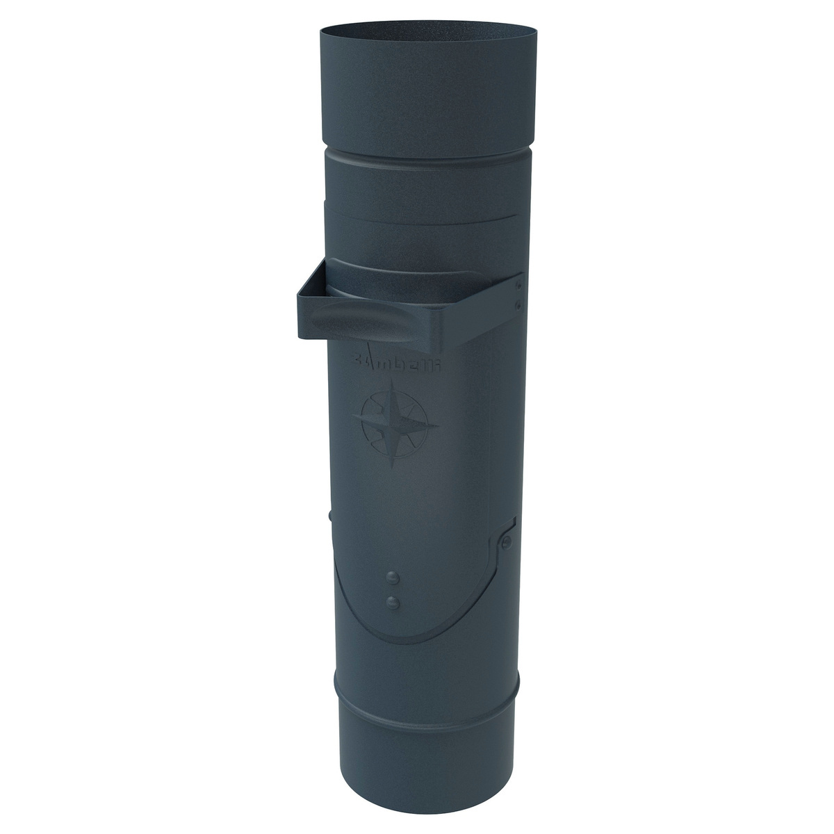 Zambelli Regenwasserklappe Ø 100 mm, Anthrazit RAL 7016, COLORDUR, mit Sieb, mit Zambelli-Logo - 1 Stk.
