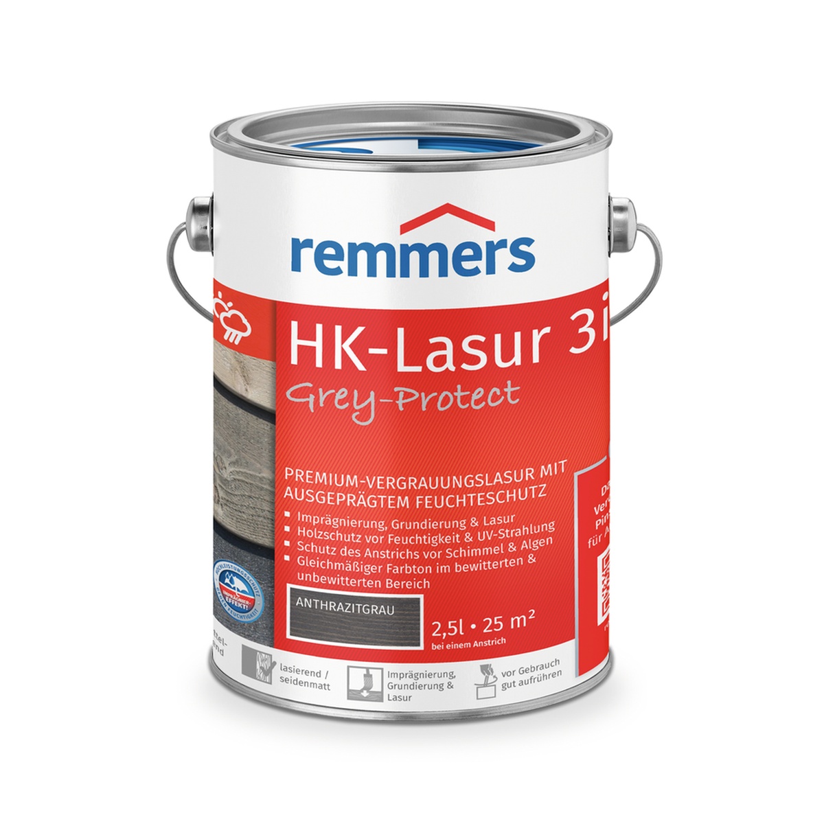 Remmers HK-Lasur Grey-Protect Anthrazitgrau 2,5 l Remmers HK-Lasur Grey-Protect Anthrazitgrau 2,5 l