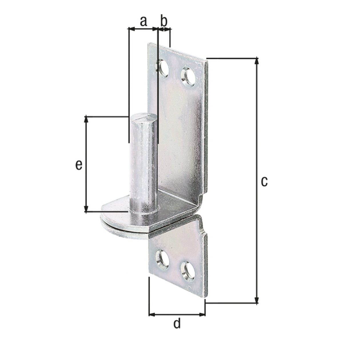 Alberts Kloben auf Platte verzinkt DII Ø13 mm Weit