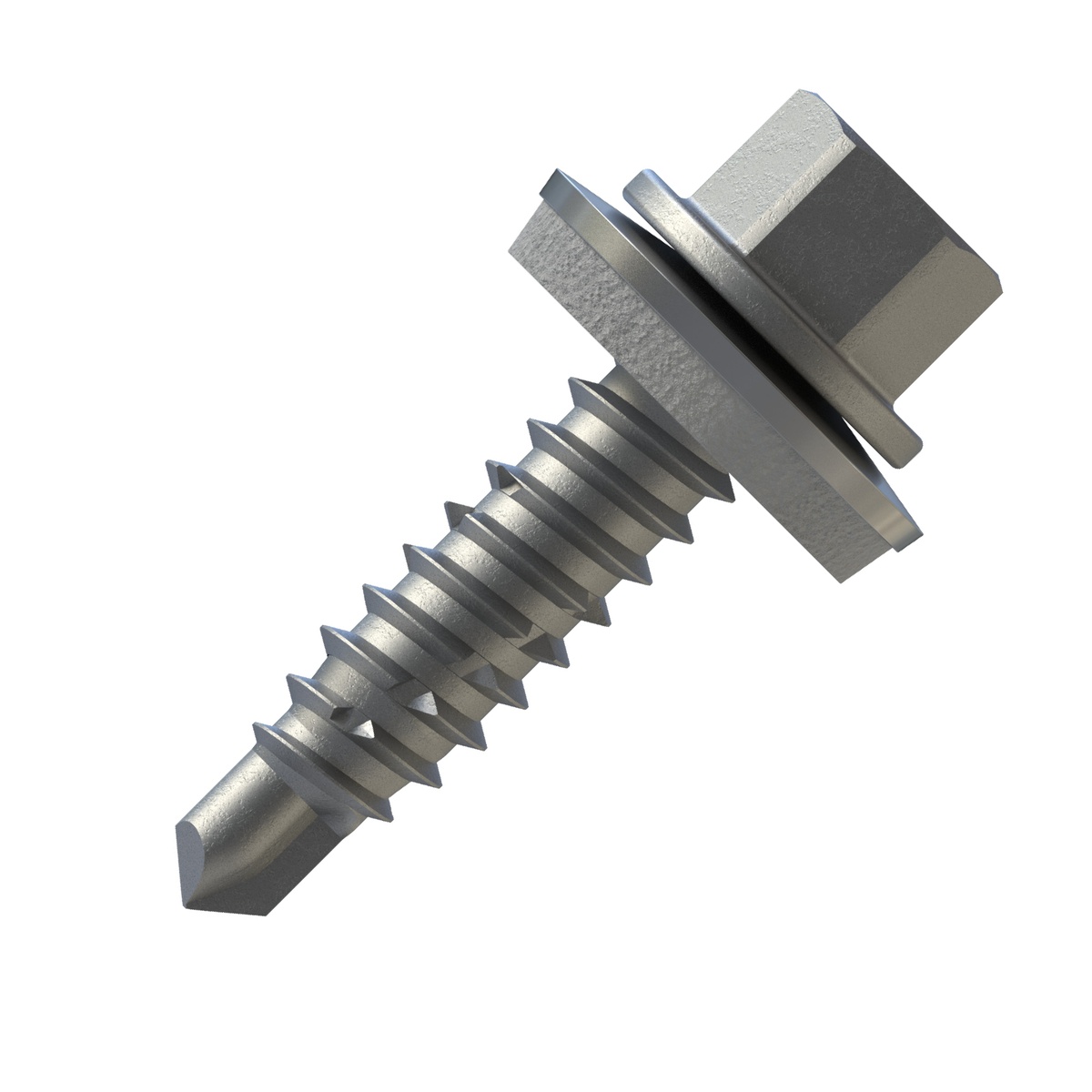 Reisser PR-r Bohrschraube 6,3x25 mm, E16, Bimetall (Edelstahl A2/Stahl), Vollgewinde, SW8, Stahl-UK - 100 Stk.