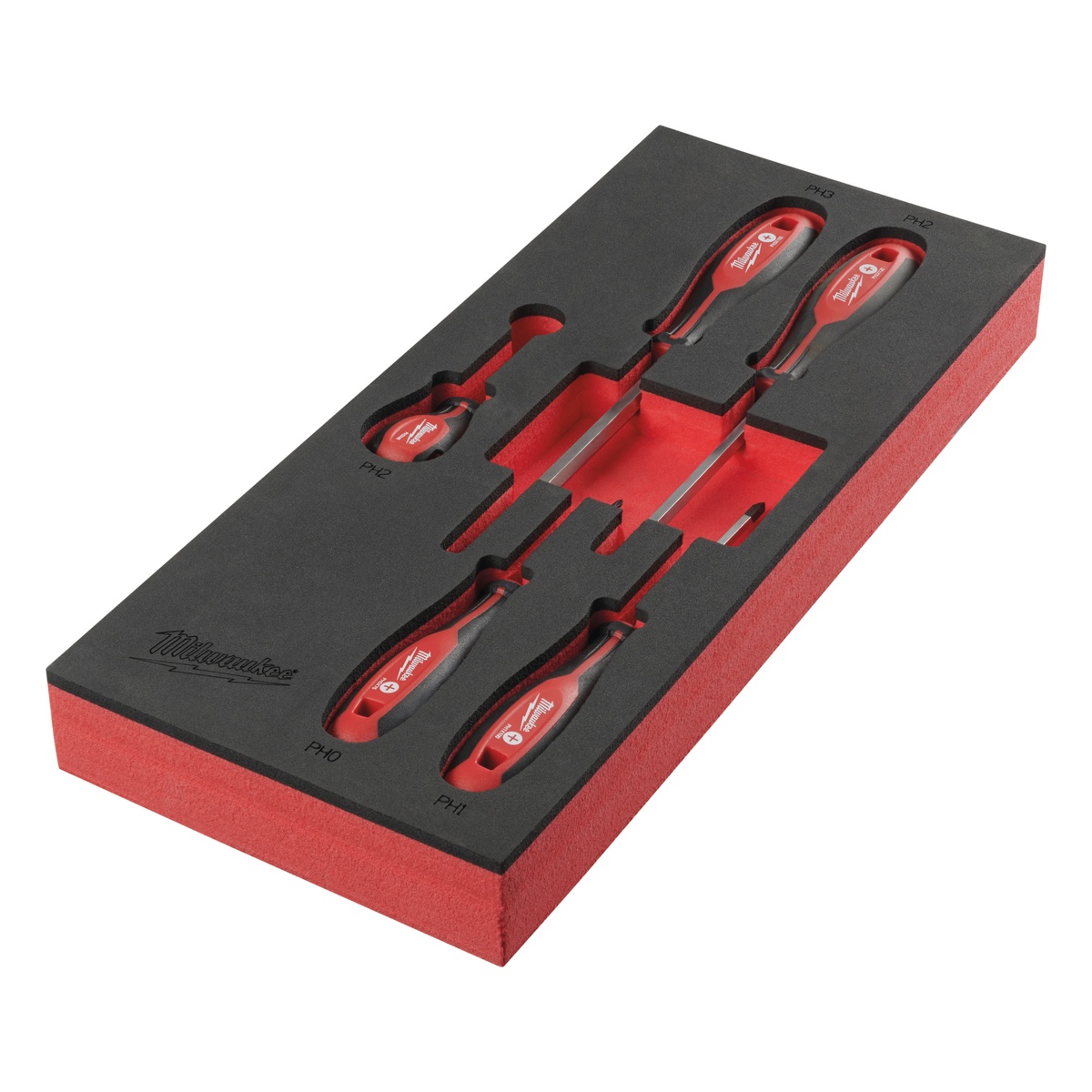 Milwaukee Tri-Lobe Schraubendreher Einlage 5-teilige PH Einlage für Werkstattwagen 78 cm - 1 Stk.