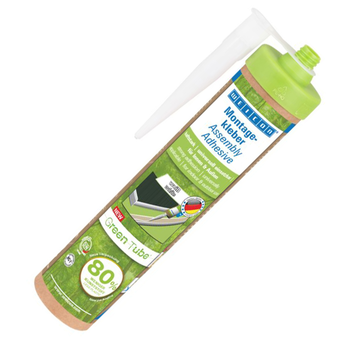 WEICON Green Tube Montagekleber, haftstarker Universalklebstoff für Innen und Außen - 1 Stk.