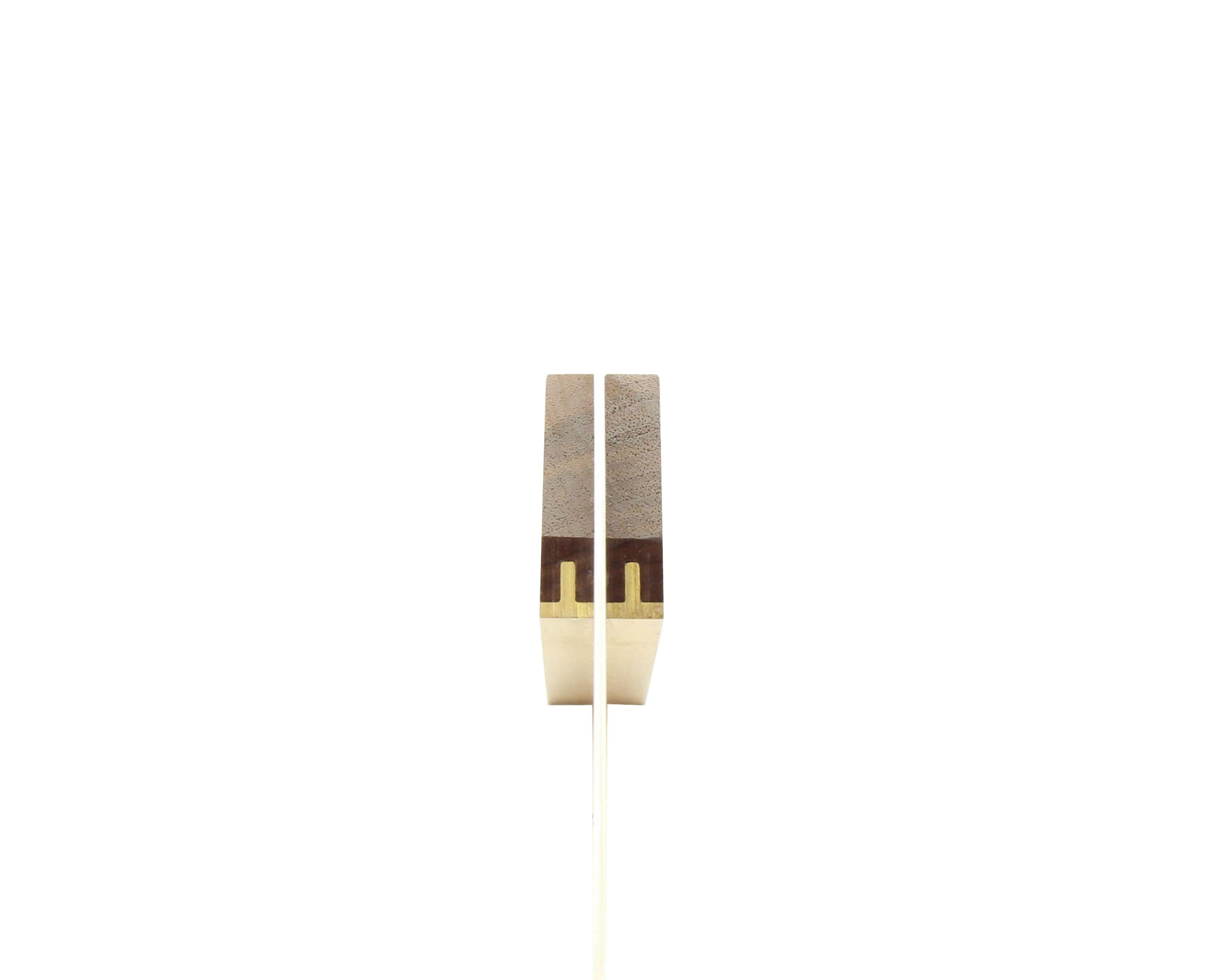 hedue Gehrmaß Nussbaum 300 mm, Edelstahlzunge, 45° kalibriert 0,06°, Messingprofil