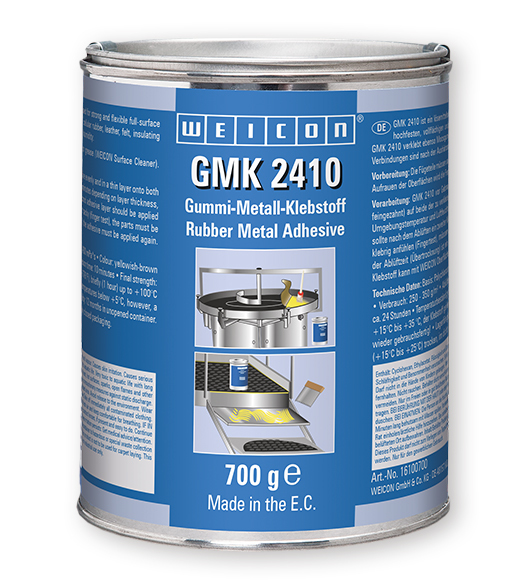WEICON GMK 2410 Kontaktklebstoff, haftstarker und schnellhärtender 1K Gummi-Metall-Kleber, braun
