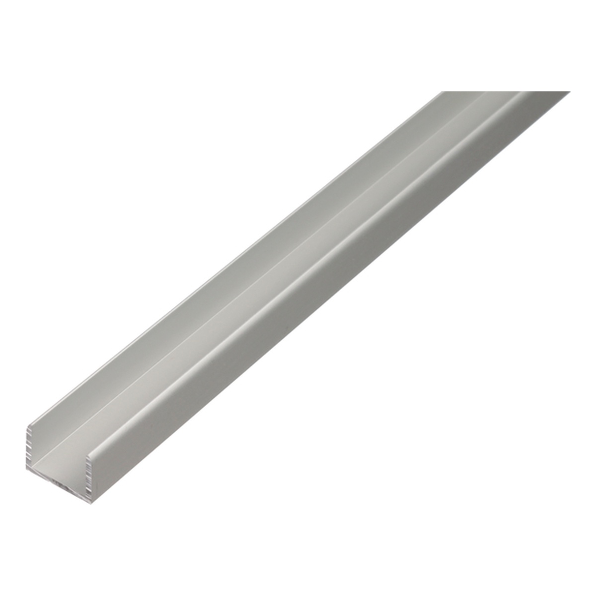 Alberts U-Profil, selbstklemmend, 12,9 x 2000 x 10 mm, Aluminium, silberfarbig eloxiert - 1 Stk.