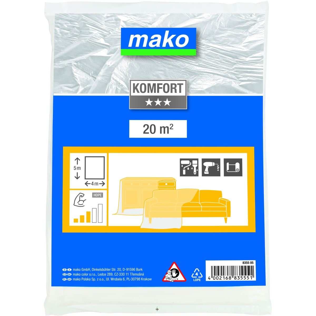 Mako Malerplane 4 x 5 m