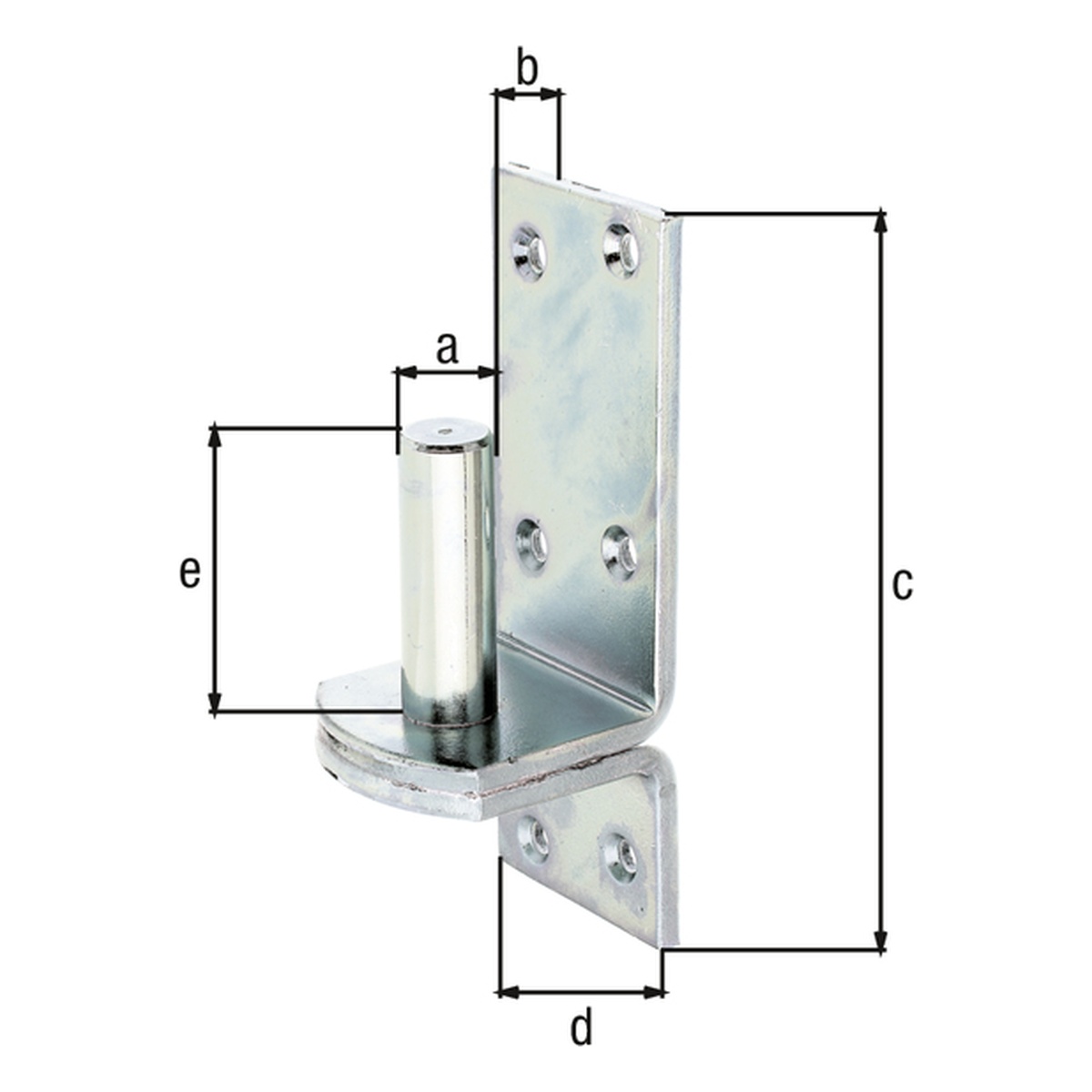 Alberts Kloben auf Platte verzinkt DI Ø20 mm Eng