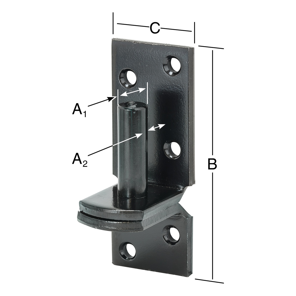 Vormann Aufschraubkloben, schwarz 13 x 99 x 39 mm