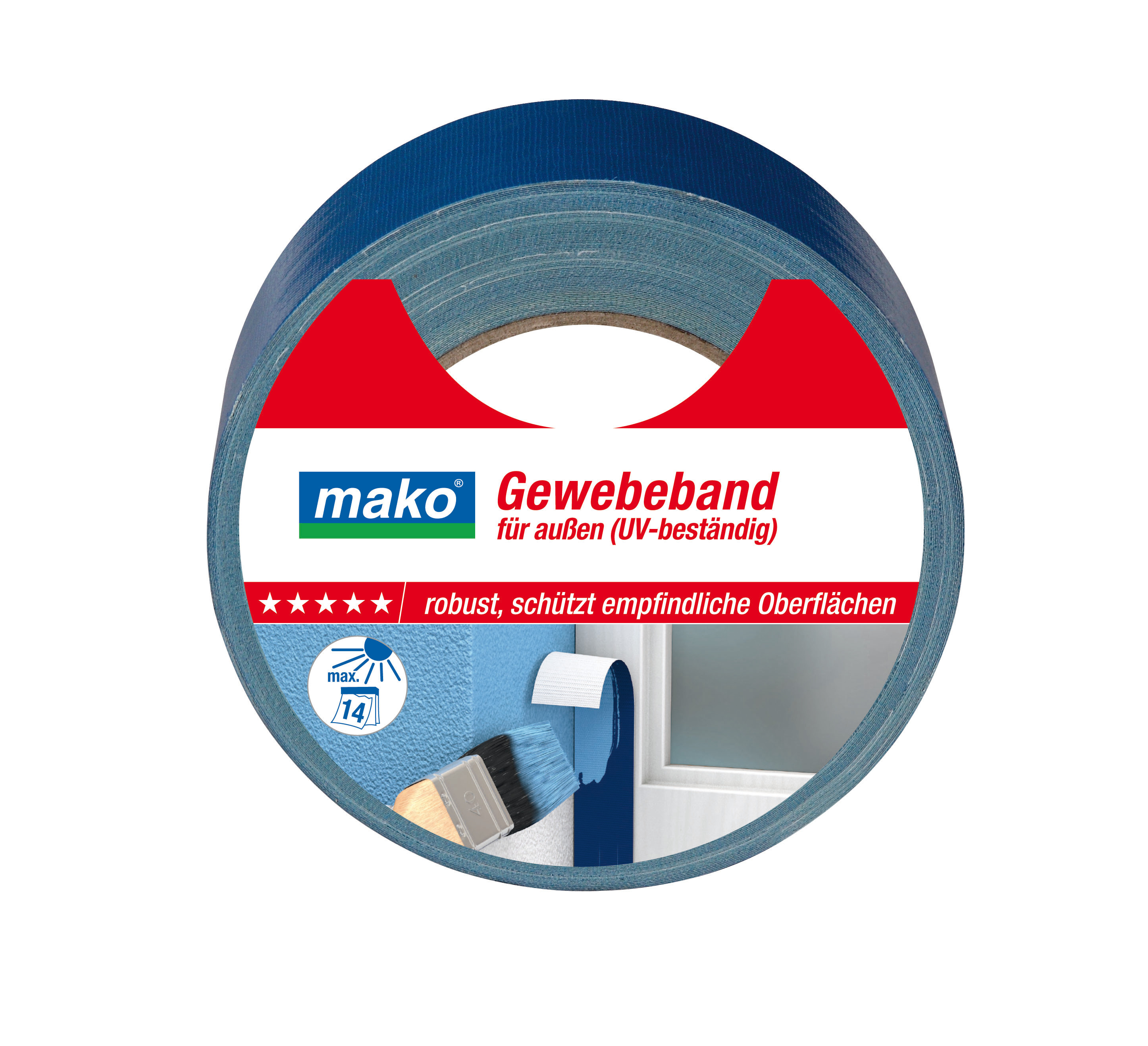 Mako Gewebeband für außen, 30 mm x 25 m