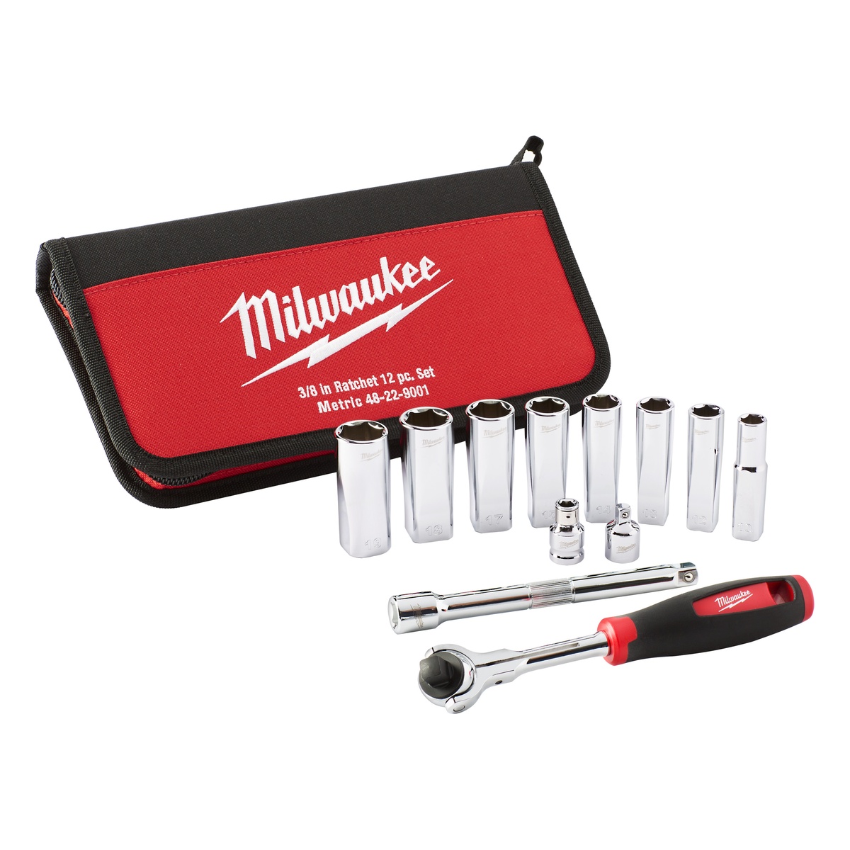 Milwaukee Ratschensatz 3/8" 12-teilig - 1 Stk.