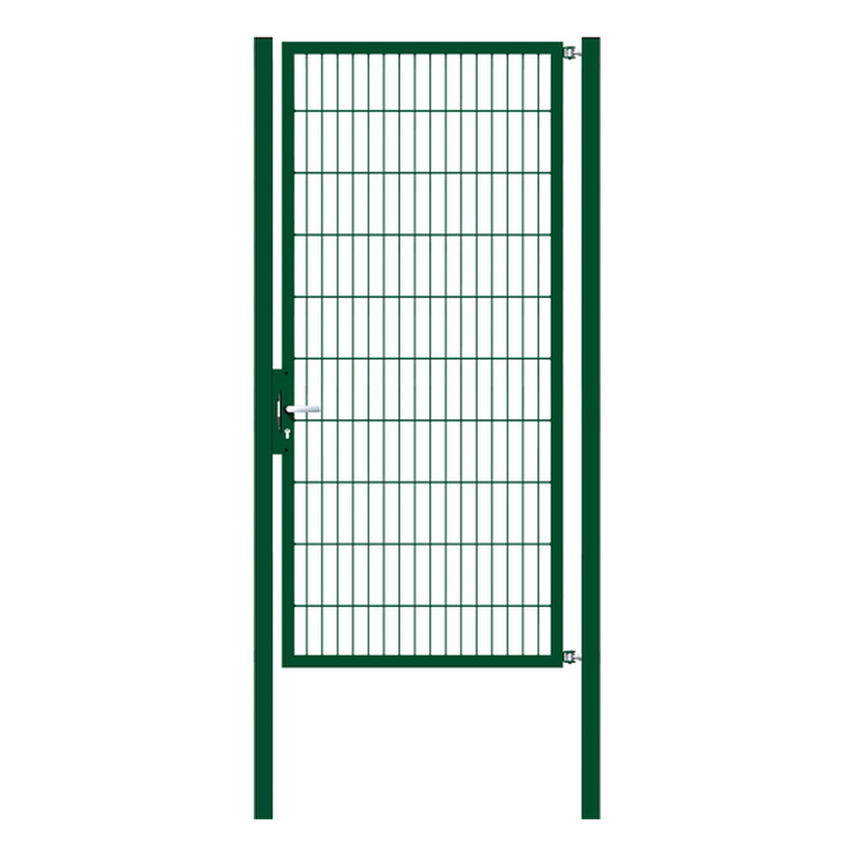 Alberts Einzeltor Flexo, Typ 6/5/6, für Zaunhöhe 2000 mm, 1000 mm breit, grün RAL 6005 - 1 Stk. Alberts Einzeltor Flexo, Typ 6/5/6, für Zaunhöhe 2000 mm, 1000 mm breit, grün RAL 6005 - 1 Stk.