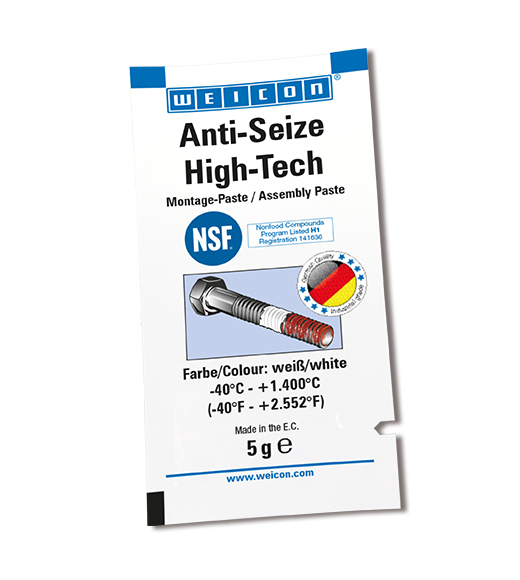 WEICON Anti-Seize High-Tech Montagepaste, metallfreie Schmier- und Trennmittelpaste, 5 g