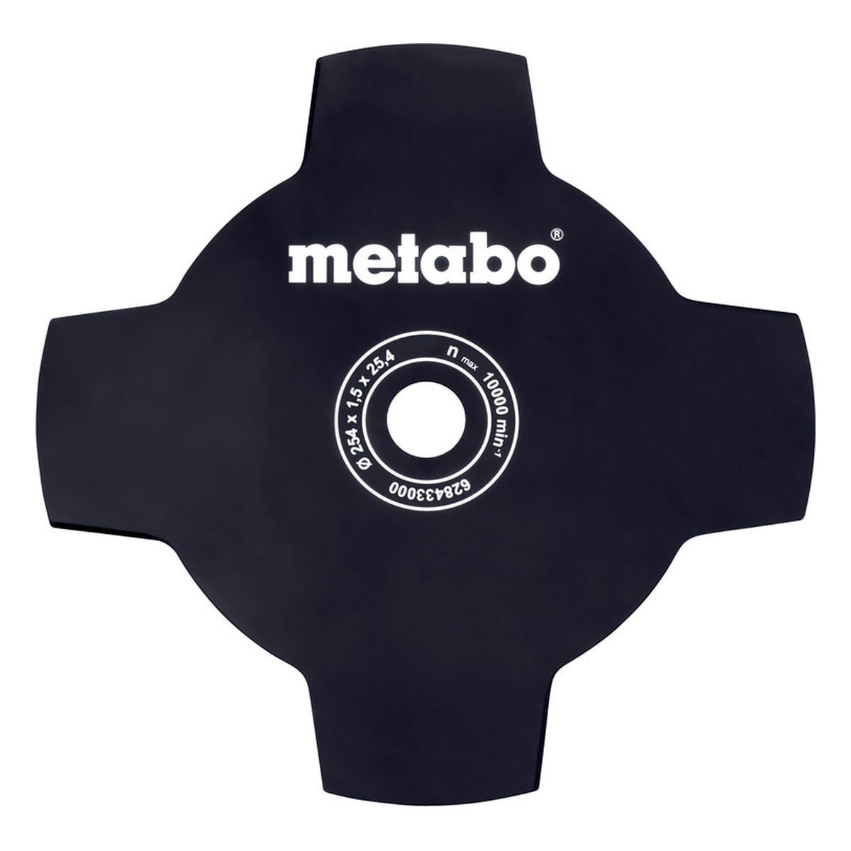 Metabo Grasmesser 254 mm, 4-flügelig, Bohrung 25,4 mm, für Akku-Freischneider FSD und FSB 36-18 LTX BL 40
