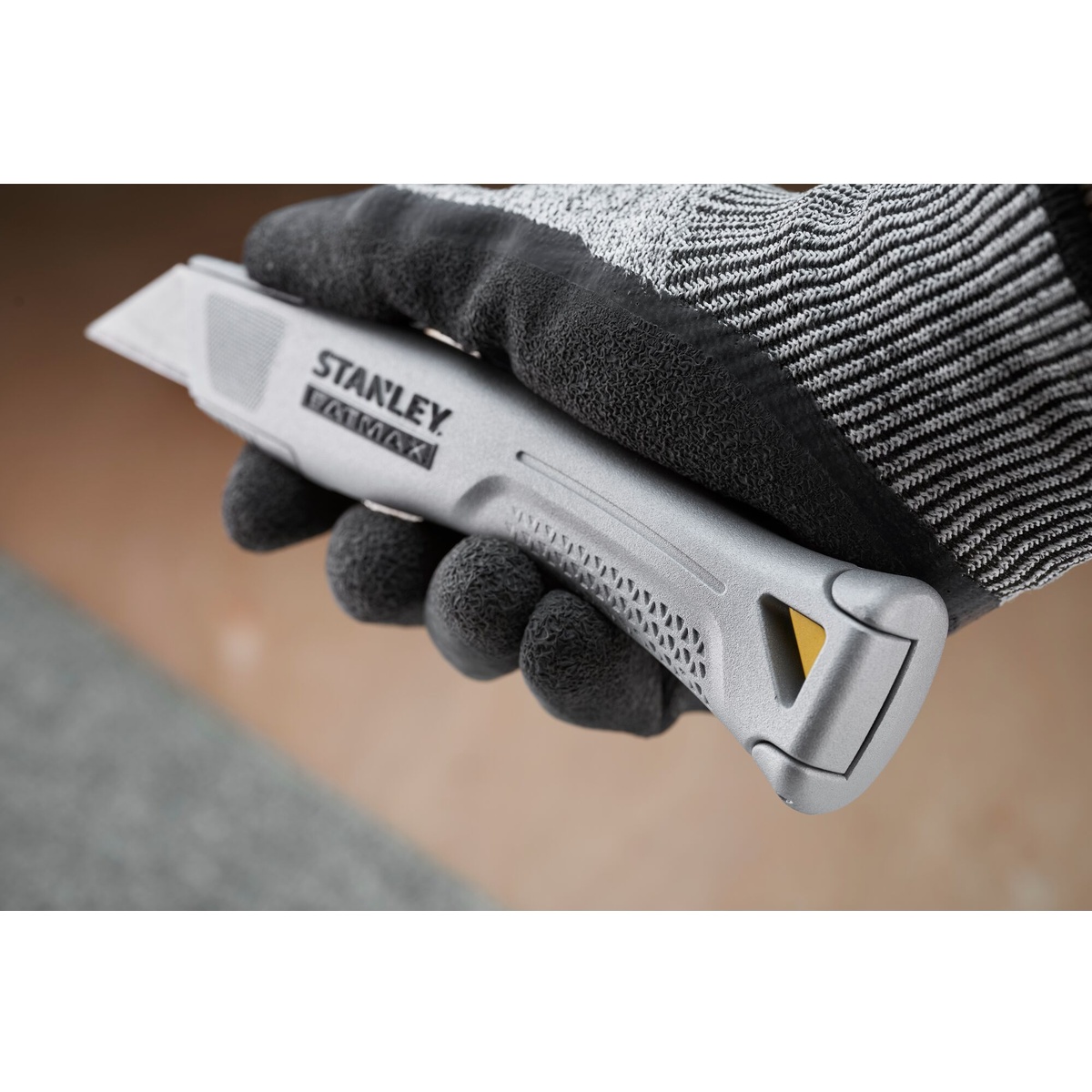 Stanley FATMAX Universalmesser feststehende Klinge, silber, mit Köcher, 2 Trapezklingen und 1 Hakenklinge