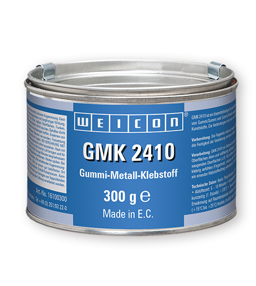 WEICON GMK 2410 Kontaktklebstoff, haftstarker und schnellhärtender 1K Gummi-Metall-Kleber, 0,3 kg, braun