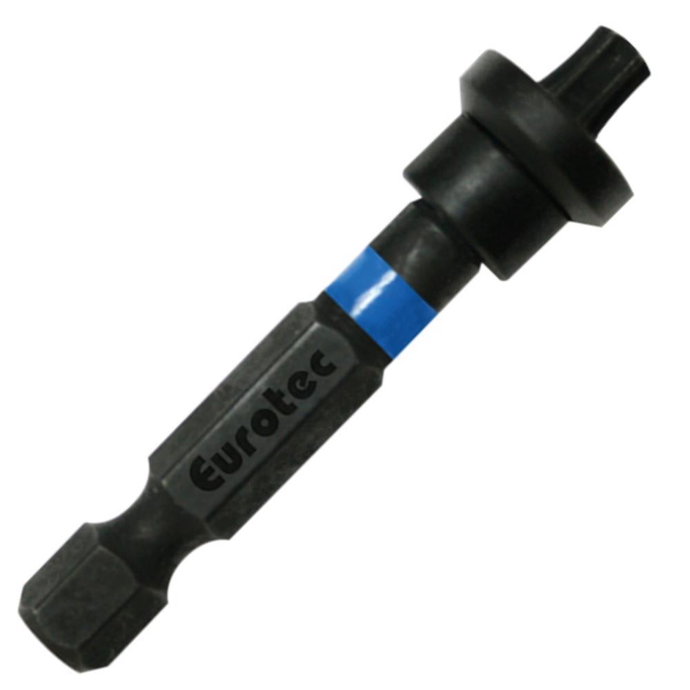 Eurotec Bit Innensechsrund TX25 x 50 mm, Magnet TX-Lang-Bit, blau, hält lange Schrauben auch waagerecht
