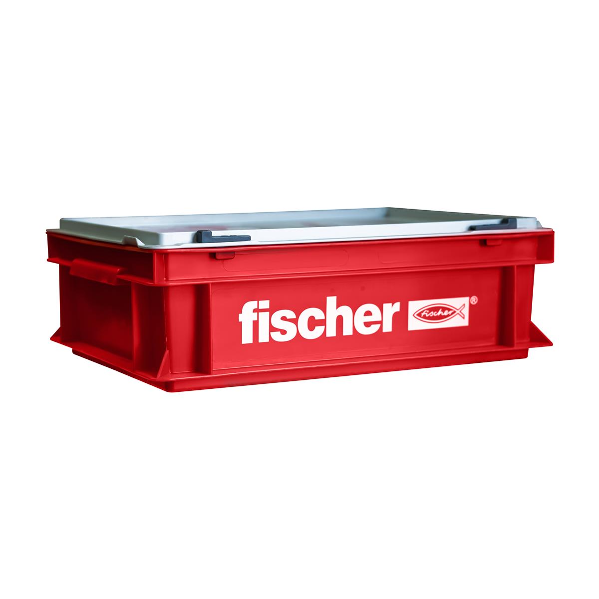 Fischer Euronormbehälter inkl. Scharnierdeckel | Werkzeugbox klein