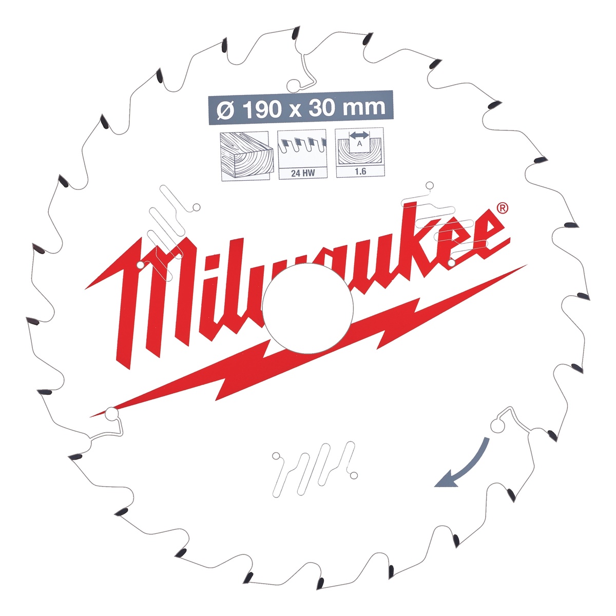 Milwaukee Kreissägeblatt Holz für Handkreissägen 190/30 mm, verschiedene Ausführungen