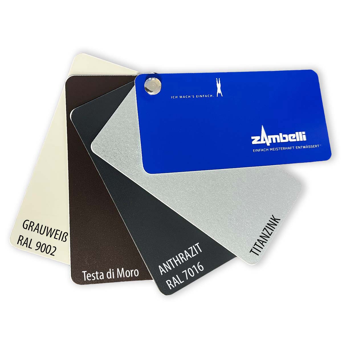 Zambelli Regenwassersammler 100 mm, verzinkt, Anthrazit