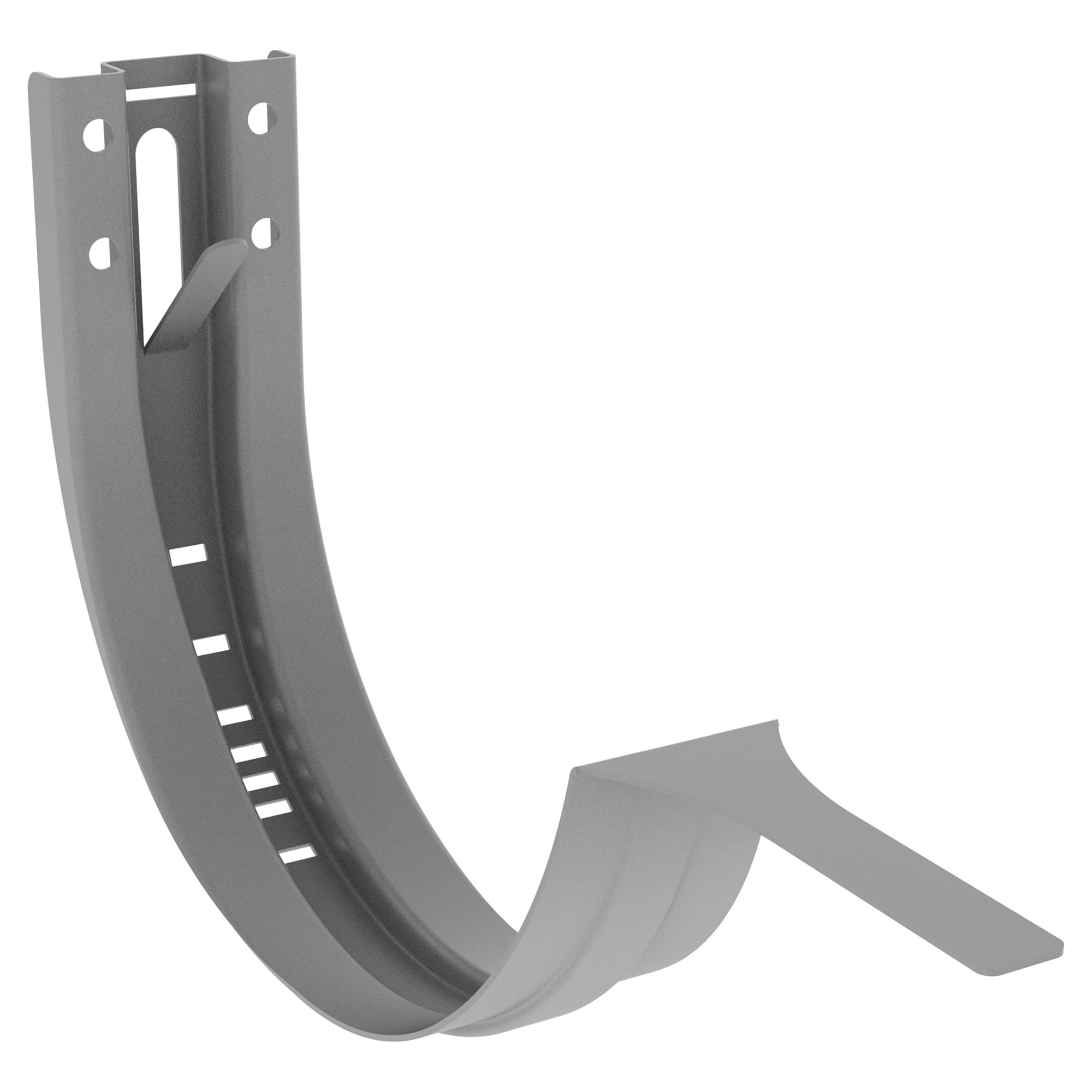 Zambelli Stirnbretthalter Feder/Feder halbrund 333, 6-teilig, Weißaluminium RAL 9006, COLORDUR - 1 Stk.